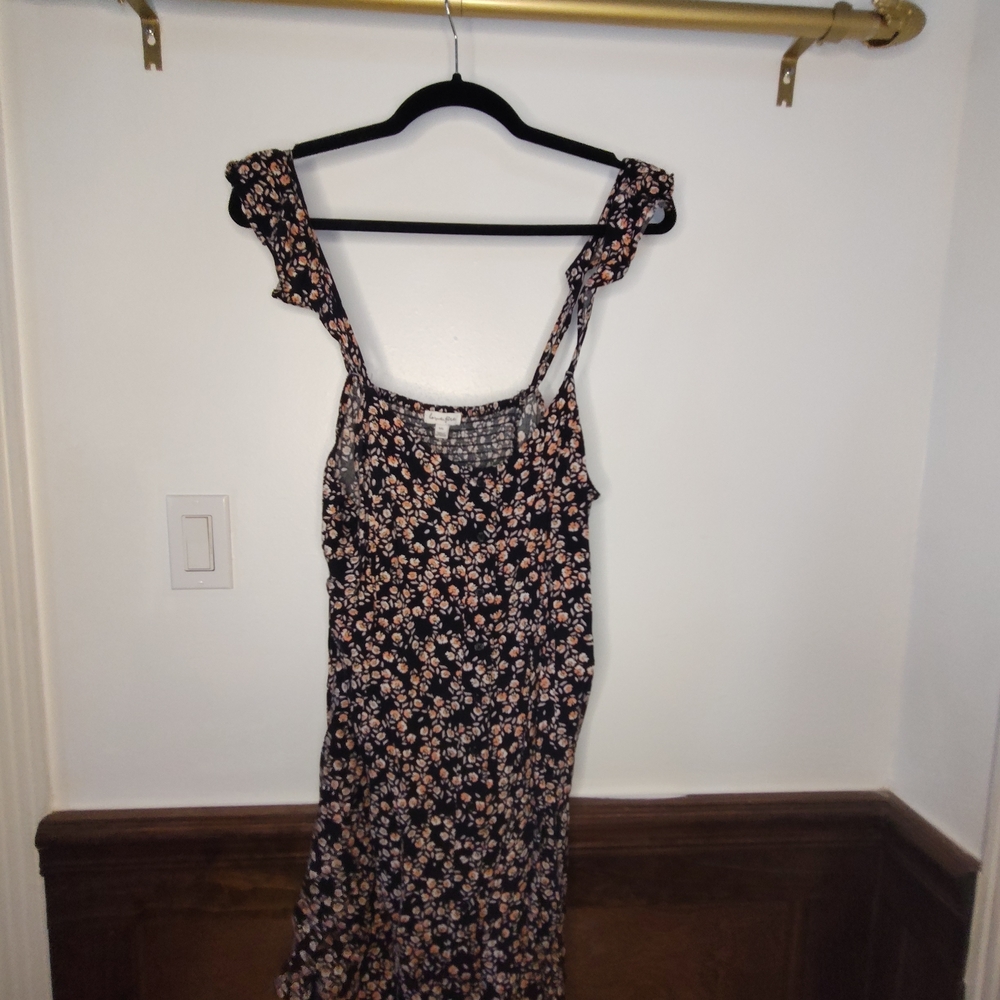 Floral Black Dress